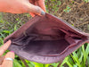 Cowhide Leather Hand Tooled Handbag Fringe Sling Bag Carving Bohemian Bag