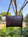 Cowhide Leather Hand Tooled Handbag Fringe Sling Bag Carving Bohemian Bag
