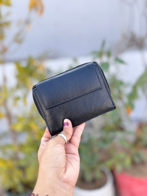 Genuine Leather Premium RFID Blocking Large Capacity Full Grain Slim Purse Card Wallet Short Wallet Cash Holder ID Cards