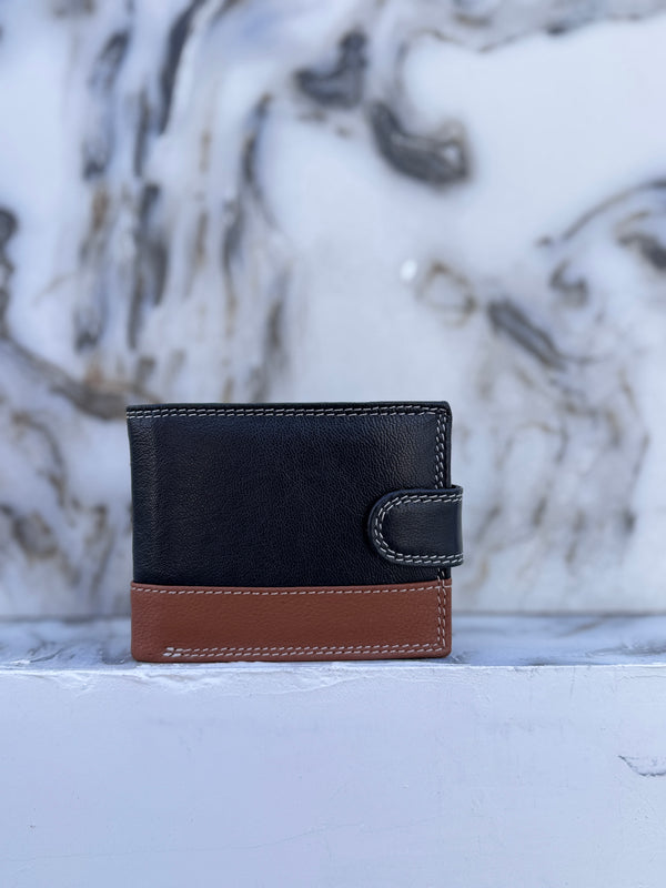Genuine Leather Credit Card ID Card Holder Bi fold Wallet Business Card Purse Slim Wallet for Men's