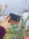 Genuine Leather Credit Card ID Card Holder Bi fold Wallet Business Card Purse Slim Wallet for Men's