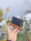 Genuine Leather Credit Card ID Card Holder Bi fold Wallet Business Card Purse Slim Wallet for Men's
