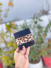 Genuine Leather Wallet Animal Print Men's Wallet Leopard Fur Card Holder