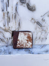 Hair on Hide Fur Leather Wallet Genuine LeatherCard Holder Cash Gift for Him
