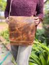 Crunch Leather Handmade Sling Bag Real Leather Handbag Cross Body Bags