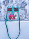 Hand Tooled Carving Leather Transparent Clear Bag for Women's Multi Use