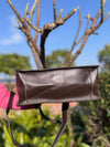 Cowhide Fur Tote Bag Stylish Leather Purse Hair on Hide Carving Hand Tooled Bags