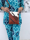 Cowhide Fur Leather Sling Bag Genuine Leather Luxury Bag for Women's Uses