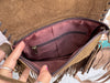 Real Cowhide Fringe Handbag Turquoise Stone Sling Bag Gypsy Boho Vintage Handmade BagStylish Bags