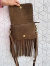 Real Cowhide Fringe Handbag Turquoise Stone Sling Bag Gypsy Boho Vintage Handmade BagStylish Bags (Copy)