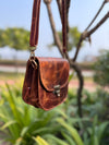 Western Style Genuine Leather Handmade Handbags Shopping Casual Bags for Women's Use