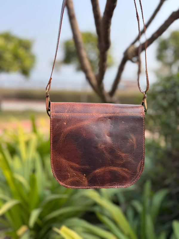 Western Style Genuine Leather Handmade Handbags Shopping Casual Bags for Women's Use