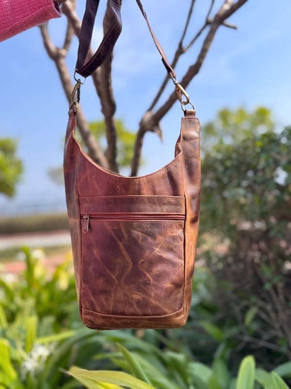 Genuine Leather Handbag Gypsy Boho Vintage Handmade Western Style Shoulder Bag
