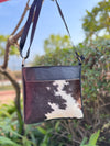 Cowhide Leather Handbag Gypsy Boho Hair on Hide Fur Vintage Handmade Western Style Bag