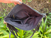 Hand Tooled Carving Leather Fringe Handbag Cowhide Fur Gypsy Vintage Handmade Shoulder Bag