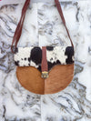 Women's Real Cowhide Fur Leather Western Style New Designer Sling Bag