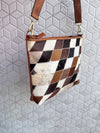 Cowhide Fur Leather Tote Bag Stylish Purse Hair on Hide Fur Beautiful Designer Bags for Women's