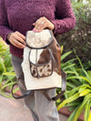 Real Cowhide Fur Backpack Western Style Bags Travel Bags Unisex Bag Wholesale Bulk Product
