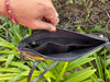 Cowhide Fur Leather Handbag Hand Tooled Carving Leather Sling Bag
