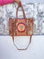 Hand Tooled Carving Leather Tote Bag Stylish Purse Cowhide Fur Leather Bags