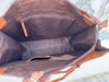 Hand Tooled Carving Leather Tote Bag Stylish Purse Cowhide Fur Leather Bags