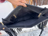 Hair on Hide Fur Fringe Leather Sling Bag Patches Cowhide Fur Handbag