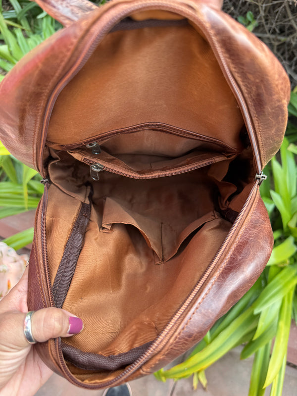 Genuine Leather Handmade Backpack Rucksack UnisexBackpack School Bags Vintage Travel Backpack
