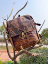 Crunch Leather Backpack StylishReal Leather Backpack Unisex School Bags