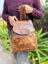 Crunch Leather Backpack Real Leather Backpack School Uses Bag
