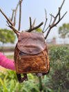 Crunch Leather Backpack Real Leather Backpack School Uses Bag