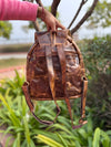 Crunch Leather Backpack Real Leather Backpack School Uses Bag