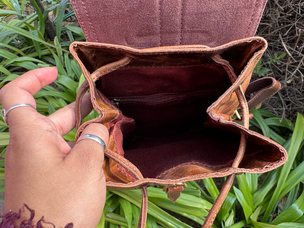 Crunch Leather Backpack Stylish Multi Uses Bags Real Leather Backpack Wholesale Bulk Product