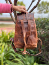 Crunch Leather Backpack Stylish Multi Uses Bags Real Leather Backpack Wholesale Bulk Product