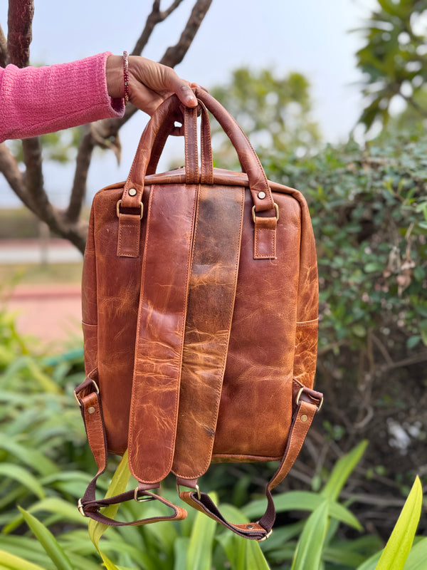 Real Crunch Leather Backpack Bags Hot Sale Laptop Bag Backpack School Bag Notebooks