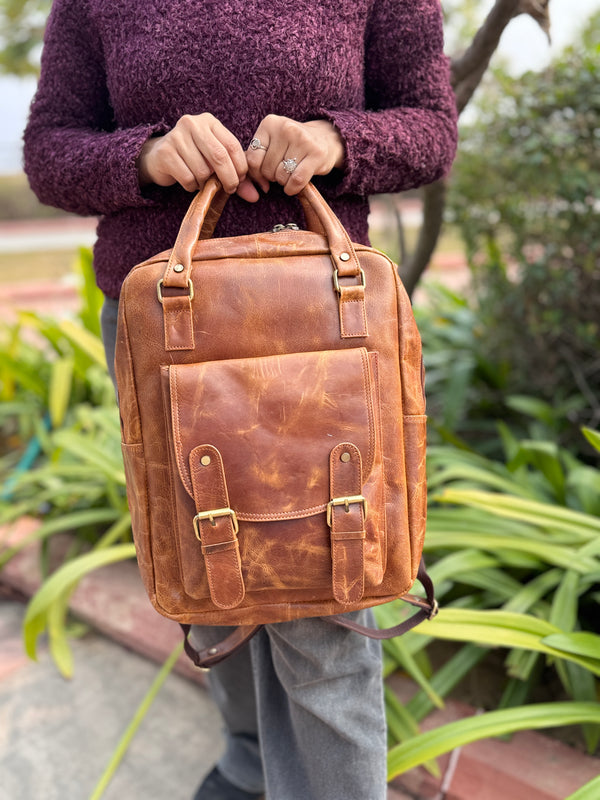 Real Crunch Leather Backpack Bags Hot Sale Laptop Bag Backpack School Bag Notebooks