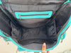 Hair On Hide Fur Leather Backpack School Bags Turquoise Colour Unisex Bag
