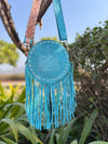 Suede Leather Western Style Boot Stitch New Designer round Fringe Bag Handbag Bohemian Women Handbag