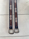Hand Tooled Leather Belts Stylish Handmade Belts Flower Print Boho Vintage Stylish Western Leather Belts