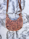 Hand Tooled Carving Leather Handbag Sling Bag Gypsy Boho Shoulder Western Bags