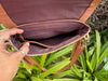 Cowhide Fur Leather Fringe Bag Hand Tooled Leather Cross Body Sling Bag Handmade Multi Uses Bags