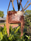 Cowhide Fur Fringe Handbag Stylish Purse Genuine Leather Hot Sale Bohemian Bags
