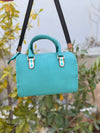 Hand Tooled Carving Leather Tote Bag Gypsy Boho Checker Pattern Shoulder Bag