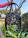 Women's Cowhide Fur Leather Tote Bag Handmade Fringe Shoulder Strap Western Style Real Leather Bag