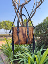 Cowhide Fur Leather Tote Bag Handmade Fringe Shoulder Strap Western Style Real Leather Bag for Girls