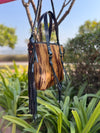 Cowhide Fur Leather Tote Bag Handmade Fringe Shoulder Strap Western Style Real Leather Bag for Girls