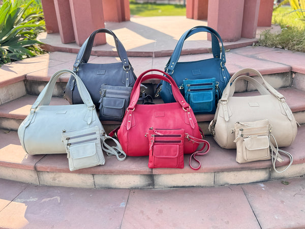 Combo Of Two Genuine Leather Tote Bag & Sling Bag