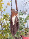 Hand Tooled Leather Fringe Sling Bag Stylish Purse Cowhide Fur Leather Bags