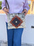 Hand Tooled Carving Leather Handbag Real Cowhide Fur Sling Bag