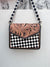 Hand Tooled Carving Leather Handbag Sling Bag Gypsy Boho Shoulder Handmade Checkers Pattern Bags
