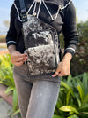 Cowhide Fur Leather Hair on Hide Shoulder Bag Stylish Trending Travel Handbag